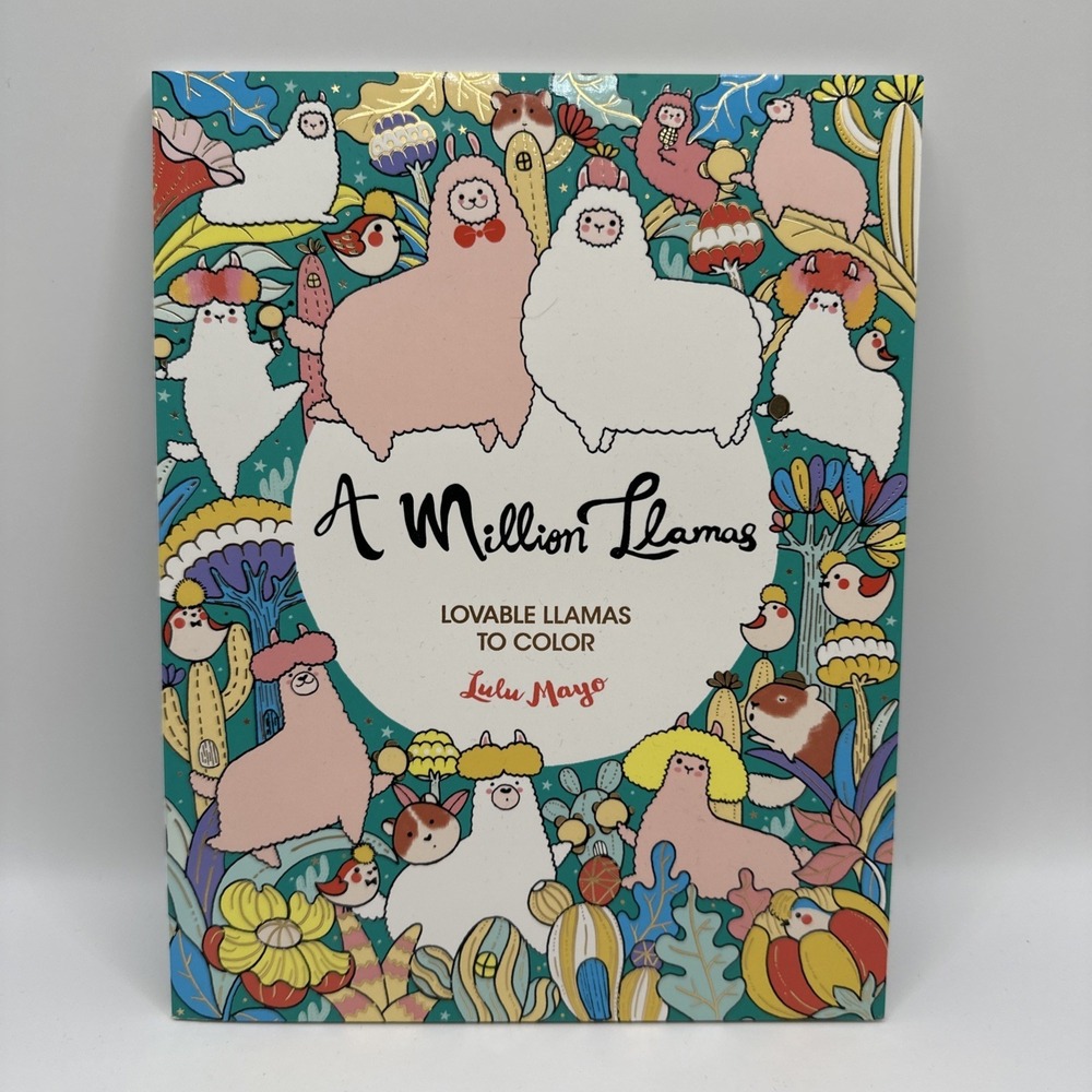 [LULU MAYO] A Million Llamas - Lovable Llamas to Color  - Paperback Brand New